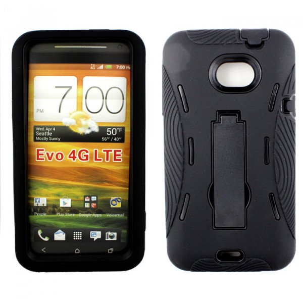 Wholesale HTC Evo 4G LTE Armor Hybrid (Black - Black)